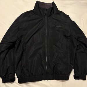 Cabela's Men's Black Fleece Lined Windbreaker Jacket